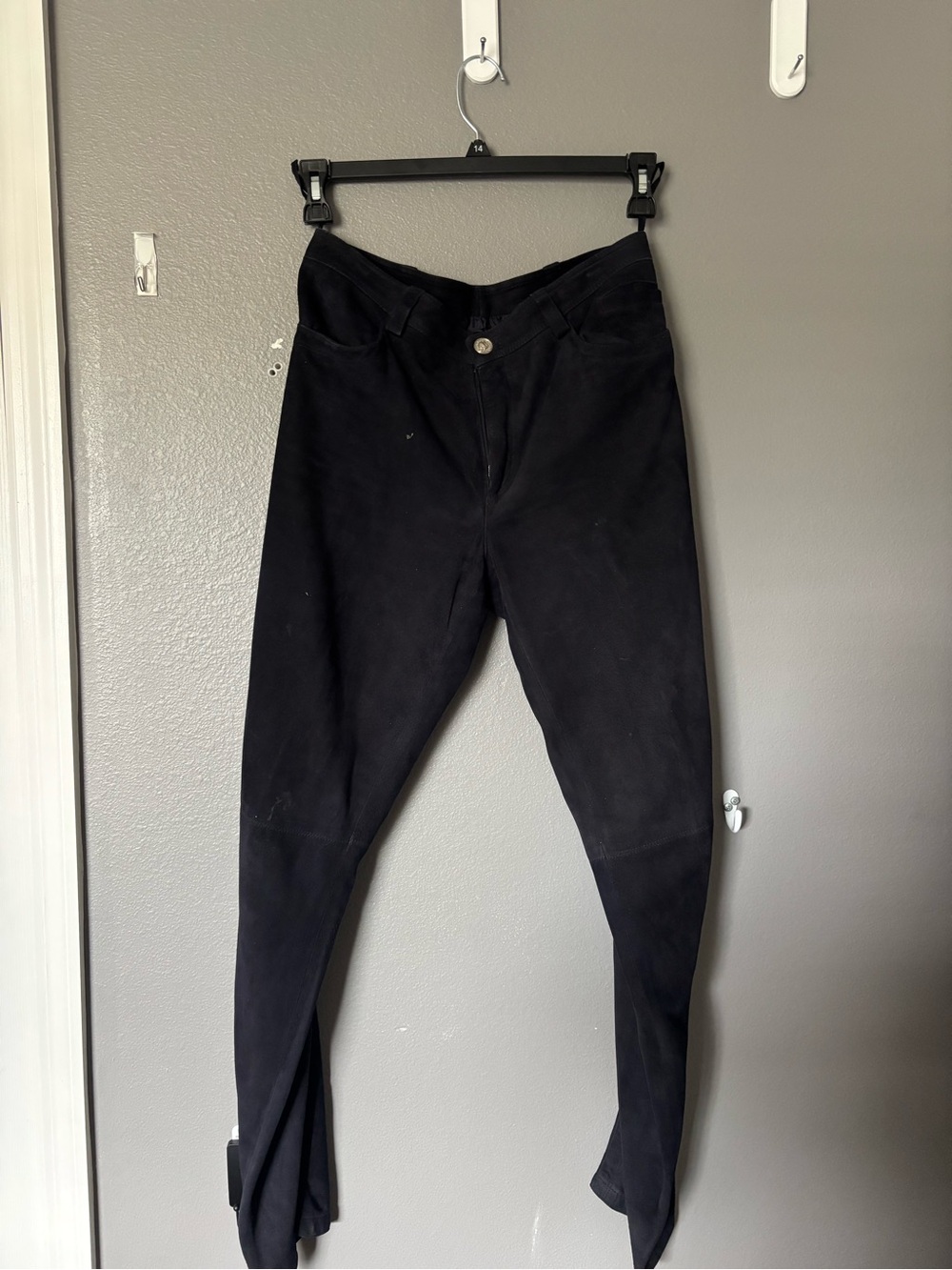 Men’s Dark Navy Blue Suede Gianni Versace Vintage Pant - LIKE NEW
